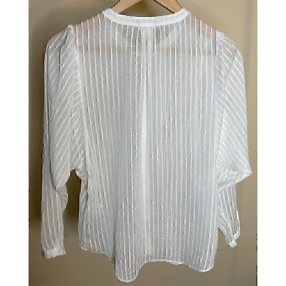 Joie Rashelda Sheer Striped Blouse - Picture 11 of 16